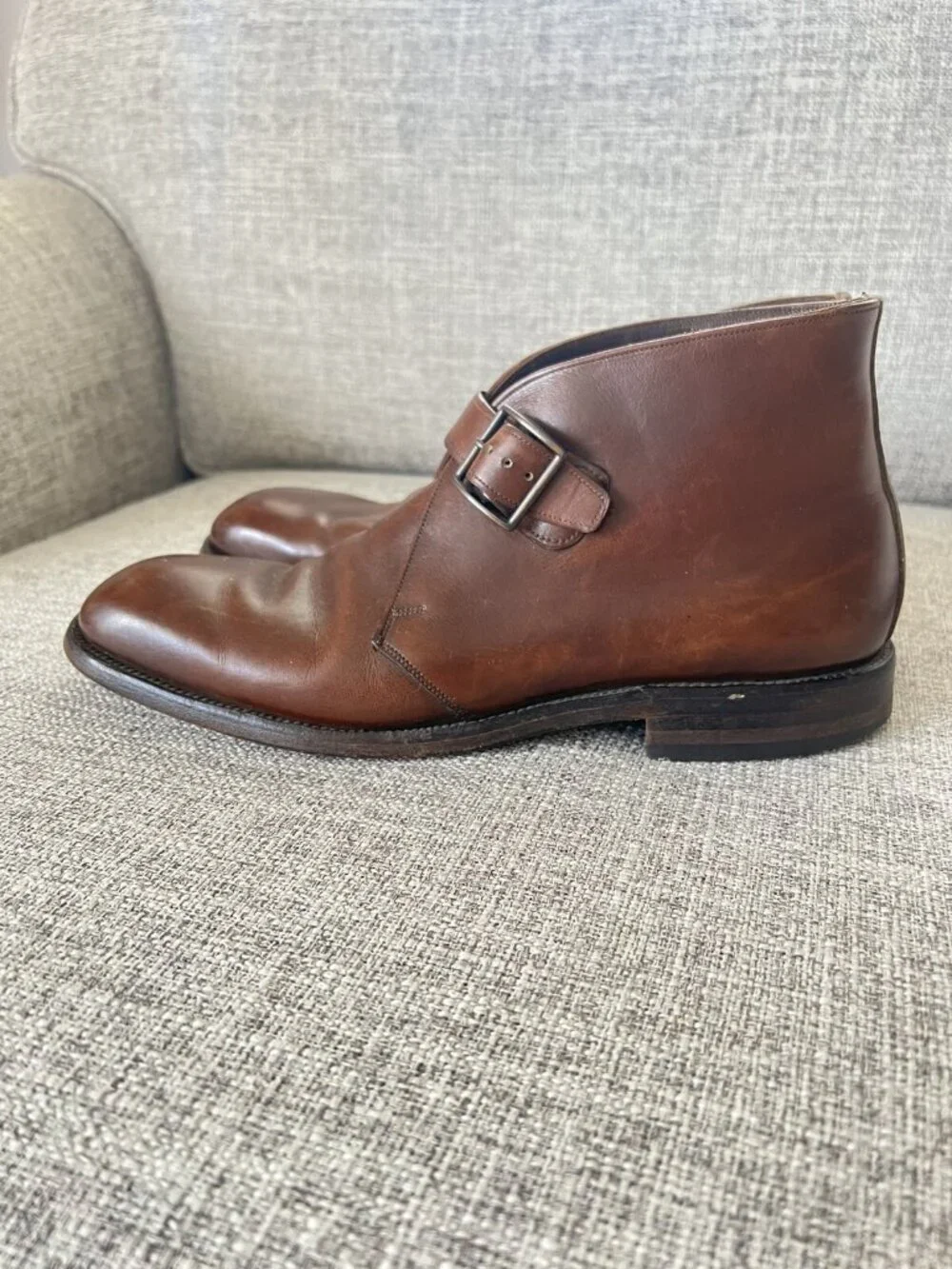 Allen Edmonds Ostendo St. George Ankle Strap Boots Men's sz 9.5 AA Narrow
